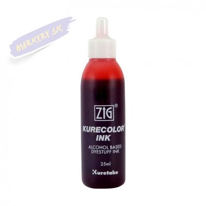 13131 1 kuretake zig kurecolor refill ink 25ml 264 geranium red