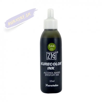 13263 1 kuretake zig kurecolor refill ink 25ml 544 olive green