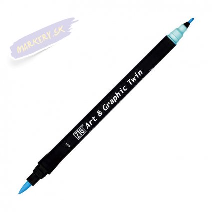 13719 2 kuretake zig art graphic twin 031 light blue