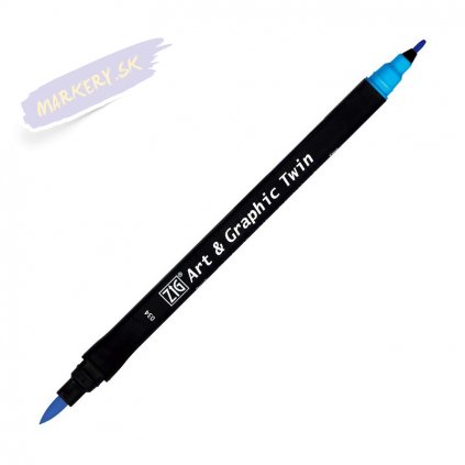 13722 2 kuretake zig art graphic twin 034 cobalt blue