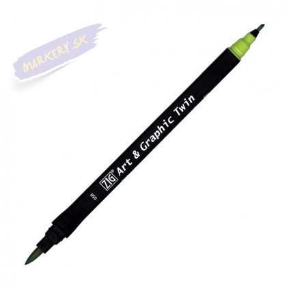 13746 2 kuretake zig art graphic twin 050 light green