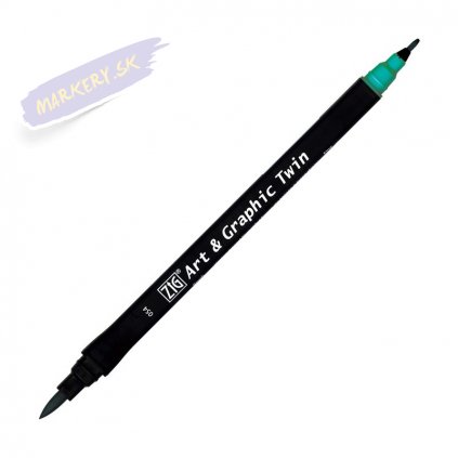 13755 2 kuretake zig art graphic twin 054 turquoise green