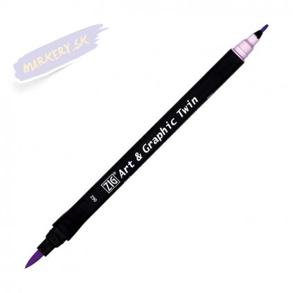 13776 2 kuretake zig art graphic twin 062 lilac