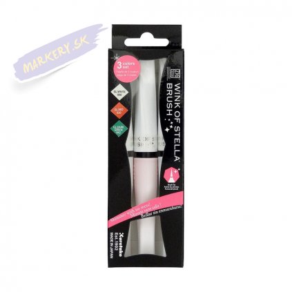 14589 2 kuretake zig wink of stella brush 3ks white christmas