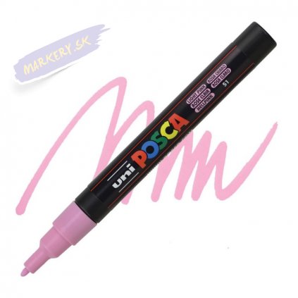 15648 2 uni posca akrylovy popisovac 3m svetle ruzovy 51