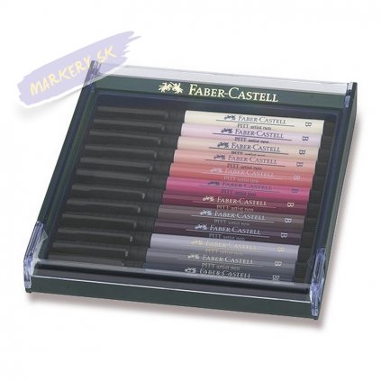 16557 3 faber castell pitt artist pen set 12ks pletove