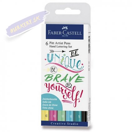 16605 3 faber castell pitt artist pen lettering set 6ks pastelove