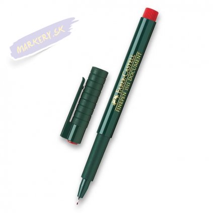 16953 2 faber castell finepen 0 4mm cerveny