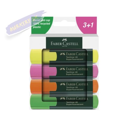 FABER-CASTELL zvýrazňovač Textliner 1548, set 4ks