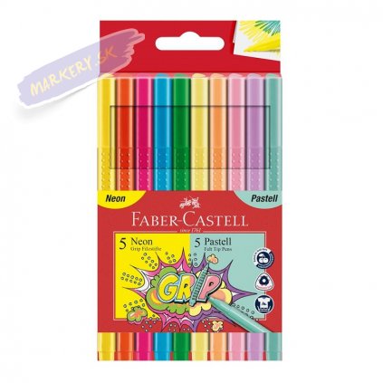 17430 2 faber castell fixy grip set 10ks neon pastel