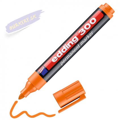 Permanentný popisovač EDDING 300, oranžový
