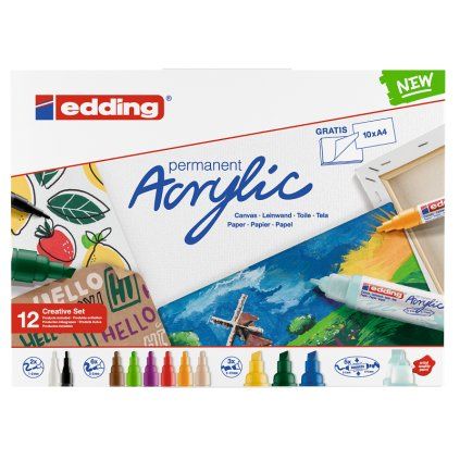 18882 4 edding akrylovy popisovac 12ks creative