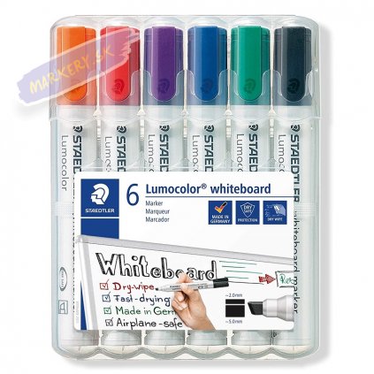 20436 1 staedtler lumocolor na bile tabule 6ks sikmy hrot