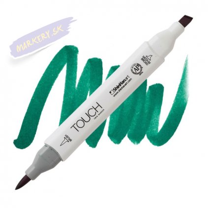 2058 2 bg53 turquoise green touch twin brush marker