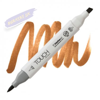 2163 2 br93 burnt orange touch twin brush marker