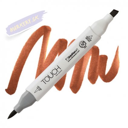 2166 2 br94 brick brown touch twin brush marker