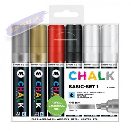 22836 3 molotow kridove chalk na sklo 4 8mm 6ks zakladni