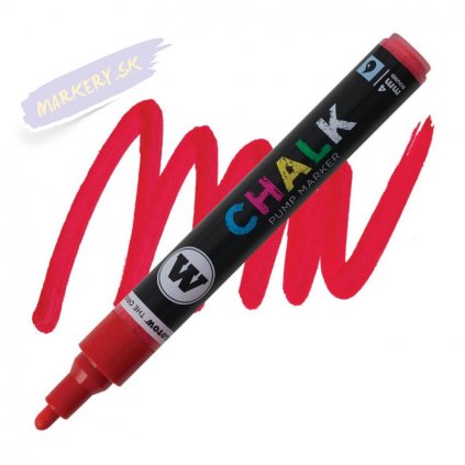 22857 3 molotow kridovy chalk na sklo 4mm cerveny