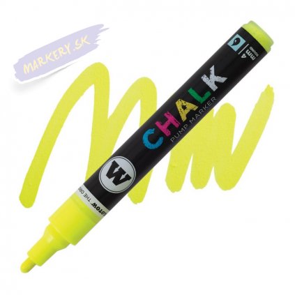 22860 3 molotow kridovy chalk na sklo 4mm zluty neon