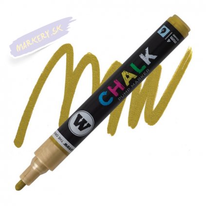 22881 3 molotow kridovy chalk na sklo 4mm zlaty