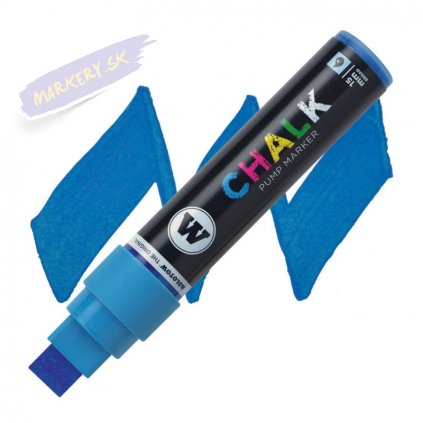 22935 3 molotow kridovy chalk na sklo 15mm modry neon