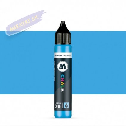 22968 3 molotow refill ink pro kridovy chalk na sklo modry neon