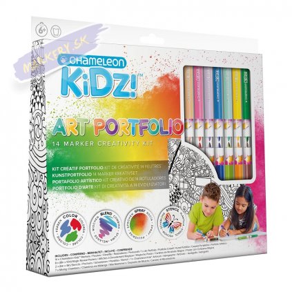 23535 6 chameleon detsky set kidz art portfolio 14ks