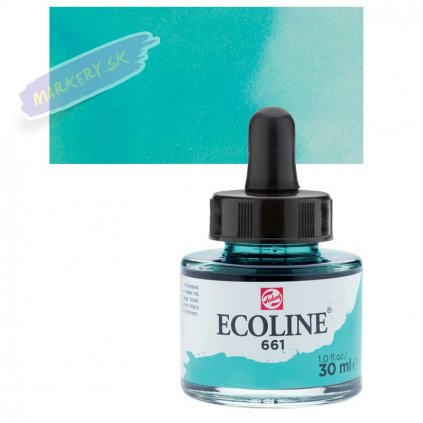 23754 4 ecoline aquarell ink 30ml 661 turquoise green