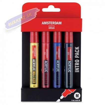 23787 2 amsterdam acrylic marker 4mm 4ks zakladni