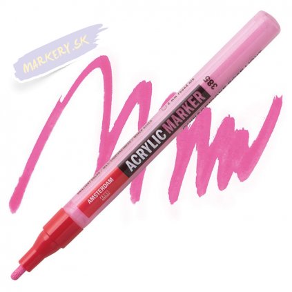 23835 2 amsterdam acrylic marker 2mm 385 quinacridone rose light