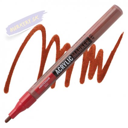 23841 2 amsterdam acrylic marker 2mm 411 burnt sienna