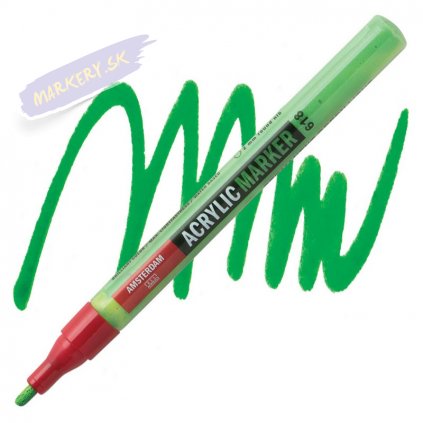 23862 2 amsterdam acrylic marker 2mm 618 permanent green light