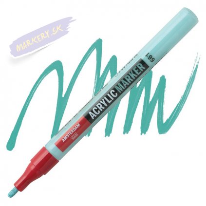 23868 2 amsterdam acrylic marker 2mm 661 turquoise green