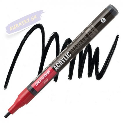 23874 2 amsterdam acrylic marker 2mm 735 oxide black