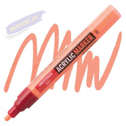 23901 2 amsterdam acrylic marker 4mm 257 reflex orange