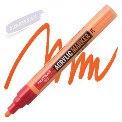 23913 2 amsterdam acrylic marker 4mm 276 azo orange