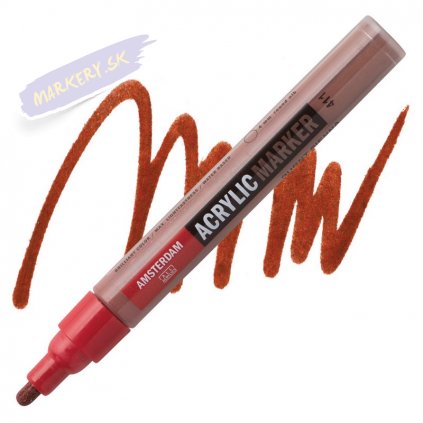 23949 2 amsterdam acrylic marker 4mm 411 burnt sienna