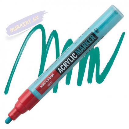 23961 2 amsterdam acrylic marker 4mm 522 turquoise blue