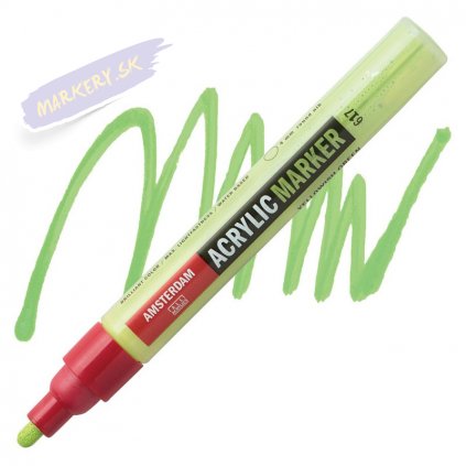 23985 2 amsterdam acrylic marker 4mm 617 yellowish green