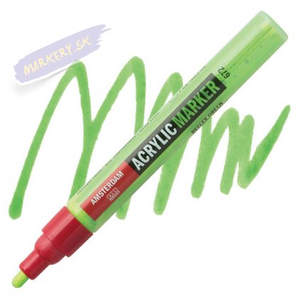 24003 2 amsterdam acrylic marker 4mm 672 reflex green