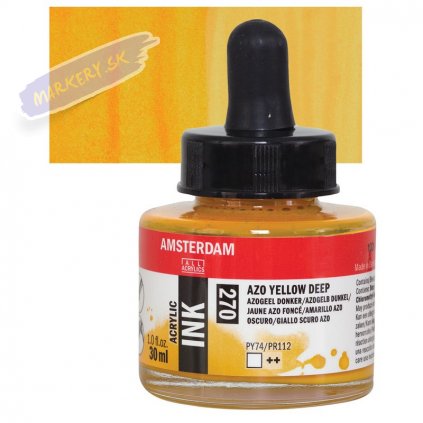 24105 4 amsterdam acrylic ink 30ml 270 azo yellow deep