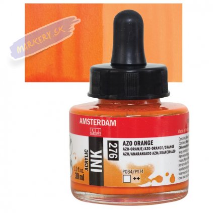 24111 4 amsterdam acrylic ink 30ml 276 azo orange