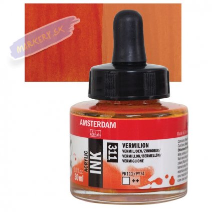 24117 4 amsterdam acrylic ink 30ml 311 vermilion