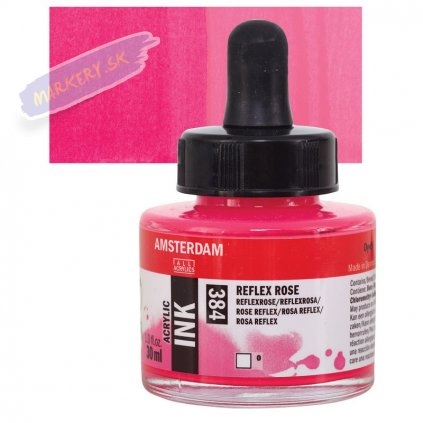 24135 4 amsterdam acrylic ink 30ml 384 reflex rose