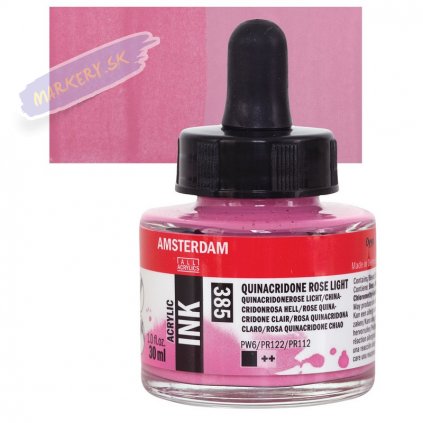 24138 4 amsterdam acrylic ink 30ml 385 quinacridone rose light