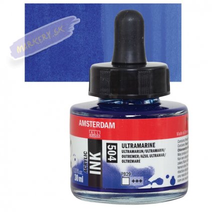 24150 4 amsterdam acrylic ink 30ml 504 ultramarine