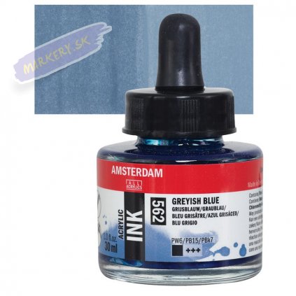 24165 4 amsterdam acrylic ink 30ml 562 greyish blue