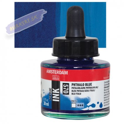 24171 4 amsterdam acrylic ink 30ml 570 phthalo blue