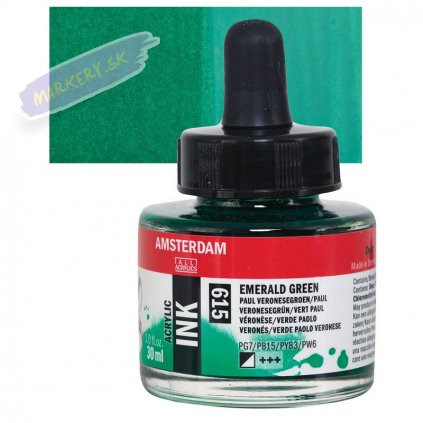 24180 4 amsterdam acrylic ink 30ml 615 emerald green