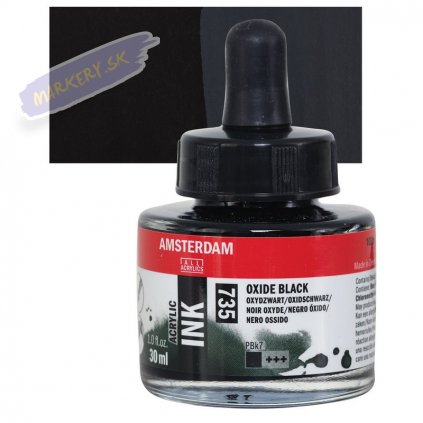 24210 4 amsterdam acrylic ink 30ml 735 oxide black